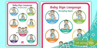Learn american sign language for the word thankyou and teach your baby how to sign it. Baby Sign Language Poster Everyday Signs