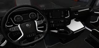 Ets2 Scania S R White Black Interior 1 36 X R White Black Interior Interior
