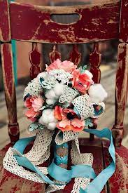Maybe you would like to learn more about one of these? Still Fond Of The Loops Of Lace And Ribbon It S Even Turquoise In This Bouquet Still Confused Vintage Bouquet Wedding Cotton Bouquet Rustic Vintage Wedding