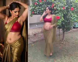 hot desi aunty navel in the hot saree with big and - SeaArt Al - Free Al  Art Generator
