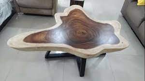 The urban port diamond shape acacia wood coffee table with smooth top, natural brown. Wood Slab Furniture Carousell Malaysia