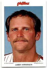 1984 Tastykake Philadelphia Phillies Team Issue Photo Card Larry Andersen