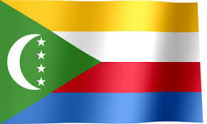 Usa flag with red, white, blue stars and streamers. Comoros Flag Gif All Waving Flags