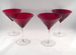 A wide variety of red martini glasses options are available to you, you can there are 183 red martini glasses suppliers, mainly located in asia. Martini Glasses Beautiful Vintage Ruby Red Spiral Swirl Martini Cocktail Glasses Nwot Set 8 Home Garden