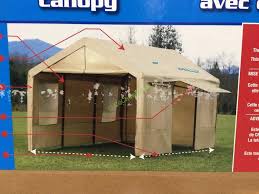 Canopy 10 X 20 Steel Frame Tan Cover With Side Walls Costcochaser