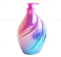 Stylish gradient lotion bottle with a pump dispenser ...