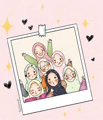 Gambar untuk sorotan ig warna hitam. 215 Gambar Kartun Muslimah Cantik Lucu Dan Bercadar Hd Kartun Ilustrasi Buku Seni Islamis