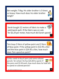 5th Grade Number Math Words Math Word Problems Decimal Word Problems
