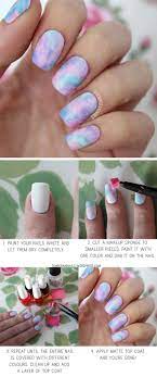 Watercolor Mani Using Opi Sheer Tints Sponge Nail Art Nail Polish Painting Water Color Nails