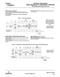 Check thermostat operation rodgers 5 rh 24 vac 120 vac hot neutral thermostat system g w figure 2 typical wiring diagram for heat only 3 white rodgers thermostat wiring diagram luxury white rodgers. White Rodgers 1f85 0422 Emerson Blue 4 Programmable Thermostat Wiring Diagram Free Pdf Download 4 Pages