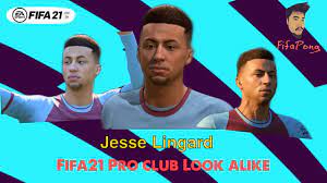 Fifa 21 Faces Virtual Pro Club Look Alike Jesse Lingard West Ham United England Youtube