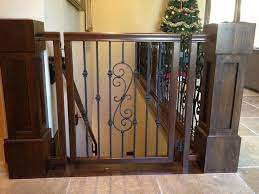 Custom Wood And Iron Baby Gate Dog Gates For Stairs Baby Gate For Stairs Stair Gate