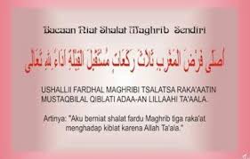 Tuliskan Niat Sholat Maghrib Secara Berjamaah Mamun Dengan Tulisan Arab Brainly Co Id