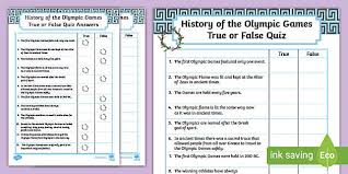 Buzzfeed staff the more wrong answers. History Of The Olympic Games True Or False Pop Quiz