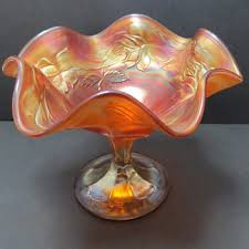 Fenton holly 9 bracket edged bowl in extremely rare amberina slag! Antique And Vintage Carnival Glass Collectors Weekly