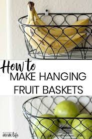 How To Organize Your Fruit By Installing Hanging Baskets Organizationhacks Organization Kitchen Diy Fruit Baskets Diy Hanging Fruit Baskets Fruit Basket