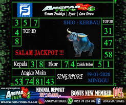 Syair Sgp Hari Minggu 19 Januari 2020 Di 2020 Minggu Rabu Kerbau