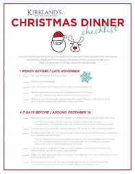 Christmas Dinner Checklist My Kirklands Blog Christmas Dinner Checklist Christmas Organization Christmas Dinner
