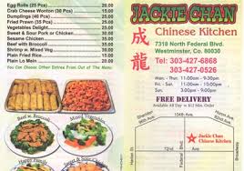 Order food online from jackie chan chinese takeaway and get fresh and tasty food delivered to you at door steps. Jackie Chan Chinese Kitchen 7318 Federal Blvd Westminster Co 80030 Yp Com