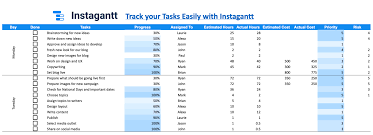Task 1 to task 8). Free Task List Template By Instagantt