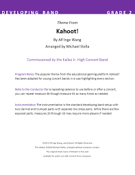50 ways to say goodbye. Theme From Kahoot Sheet Music For Trumpet In B Flat Trombone Flute Drum Group More Instruments Concert Band Musescore Com
