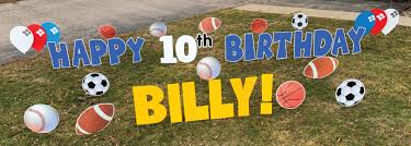 Click on menu to see displays and prices. Yard Greetings Lawn Signs Happy Birthday Yard Cards