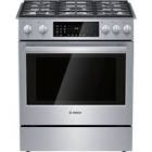 800 Series Full Depth Slide-In Dual Fuel Range with Convection Pro Oven  Stainless S    HDI8056C Bosch