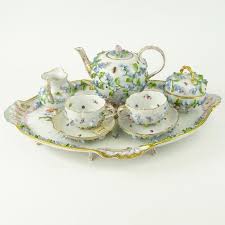 Eight 8 Piece Meissen Porcelain Tea Set Porcelain Tea Set Tea Set Meissen