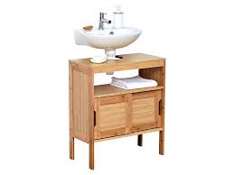 Sie planen den bau oder umbau ihres badezimmers oder wollen ihr bad neu einrichten, renovieren oder modernisieren? Design Bambus Und Mdf Waschbeckenmobel Mit 2 Kaufland De