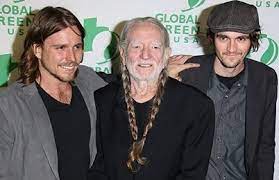 He has spent some time in springfield ; Willie With His Sons Lucas Micah Nelson Great Pic Willie Believes In Family Willie Nelson Music Memories Country Music Artists