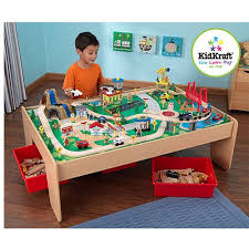 Kidkraft Waterfall Mountain Train Set Table With 120 Accessories Included Walmart Com Train Set Table Wooden Train Table Train Table