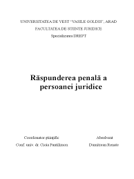 In cadrul raspunderii civile se disting trei forme: Lucrare De Licenta Raspunderea Penala A Persoanei Juridice