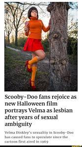 Scooby-Doo fans rejoice as new Halloween film portrays Velma as lesbian  after years of sexual