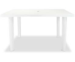 La table de jardin en plastique se nettoie en 2 minutes avec une éponge et de l'eau savonneuse. Vidaxl Table De Jardin En Plastique Blanc 126 X 76 X 72 Cm Au Meilleur Prix Sur Idealo Fr