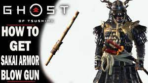 GHOST OF TSUSHIMA - HOW TO GET THE SAKAI CLAN ARMOR SET AND BLOW GUN  -MYTHIC QUEST GUIDE & BREAKDOWN - YouTube