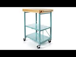Target / home / origami black kitchen cart. Origami Folding Kitchen Island Cart With Casters Youtube
