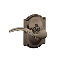 Schlage St Annes Single Cylinder Interior Lever Set Exterior Portion Sold Separately Antique Pewter Entry Doors Door Levers
