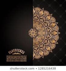 Vintage Luxury Decorative Design Of Golden Mandala Vector Floral Background For Greeting Card Weddin Henna Mandala Design Mandala Pattern Background Patterns