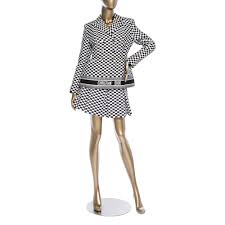Christian Dior Checkered Skirt Suit