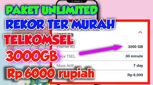 Cara melakukan pendaftaran kartu prabayar untuk pelanggan telkomsel melalui sms adalah sebagai. Paket Internet Murah Telkomsel Unlimited Youtube