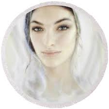 The Face of Mary Wood Print by Cameron Smith