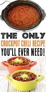 Crockpot Chili Recipe This Easy Slow Cooker Chili Is Hearty Healthy And So Delicious Easy Chili Recipe Crockpot Crockpot Chili Easy Chili Recipe Crockpot