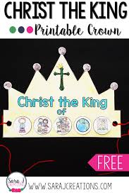 Christ The King Printable Crown Christ The King Catholic Kids Crafts Kids Calendar