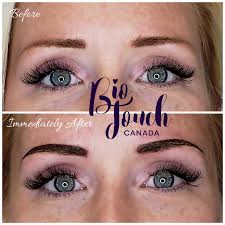 Eyebrow Powdering Before Immediately After Using Our Biotouch Silvera Machine And Biotouch Pure Permanent Makeup Training Permanent Makeup Powdered Eyebrows