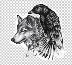 Common Raven Abziehtattoo Crow Gray Wolf Png Abziehtattoo Beak Bird Black And White Body Art Wolf Tattoos Men Wolf Tattoo Drawing Wolf Drawing Tattoo
