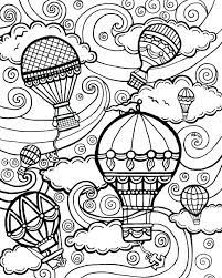 coloring pages hot air balloon colouring page free steampunk coloriage de cupcake dur