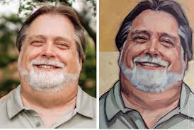 Hand drawn portraits of fallen heroes