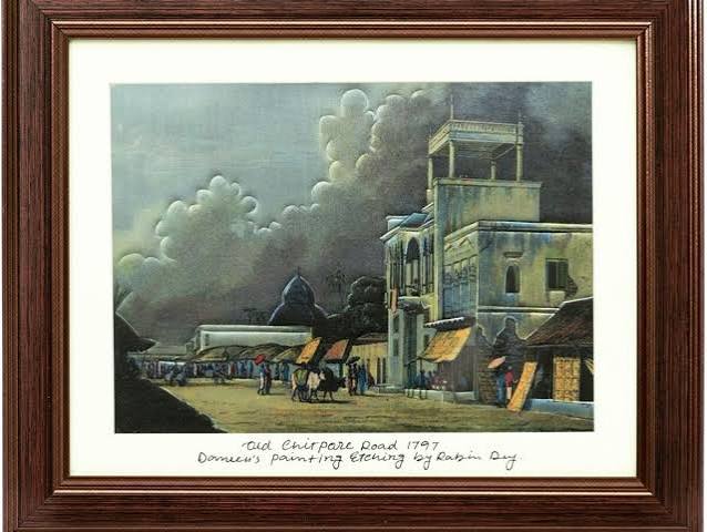 Metal Etched Painting - Chitpore Road - Biswa Bangla