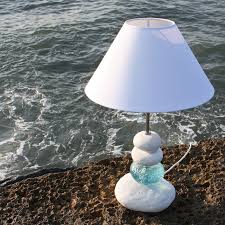 7 x 7 x 10 material (s): Aquamarine Shoreline Pebble Lamp Coastal Table Lamp