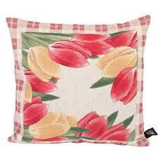 Fodere per cuscini per divani. Cuscino Arredo Per Divano Gobelin Tulipani Rossi Emily Home Monsieur Tulip 45cm Eur 20 90 Picclick It